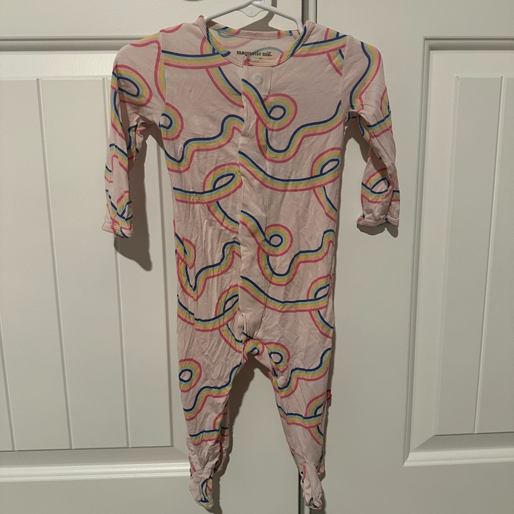 Magnetic Me Pink and Blue Footies Pajamas